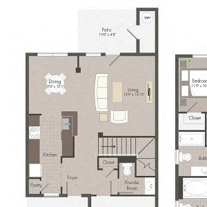 Three Bedroom Townhome